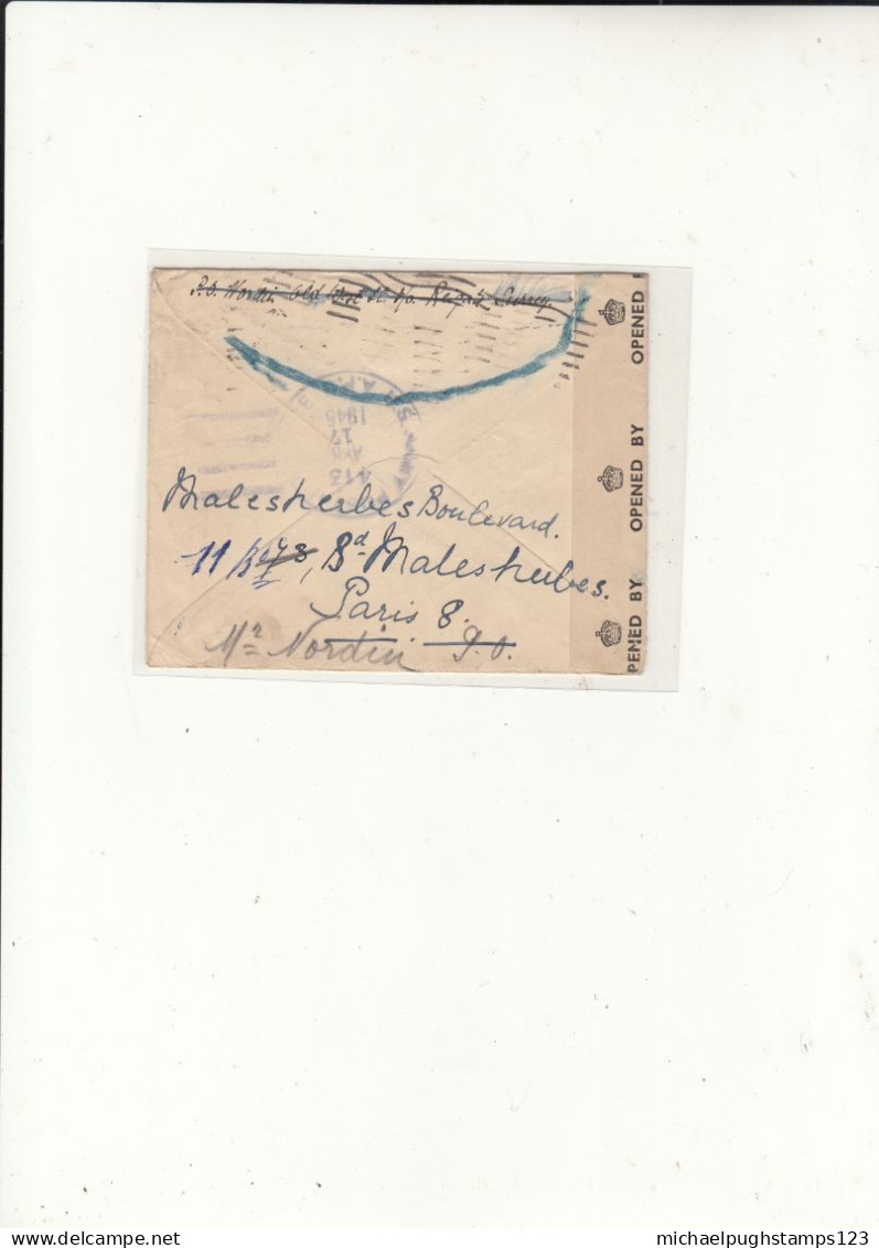 G.B. / Airmail / U.S. / Censorship / France / Undercover Mail / Tax / Sweden - Unclassified