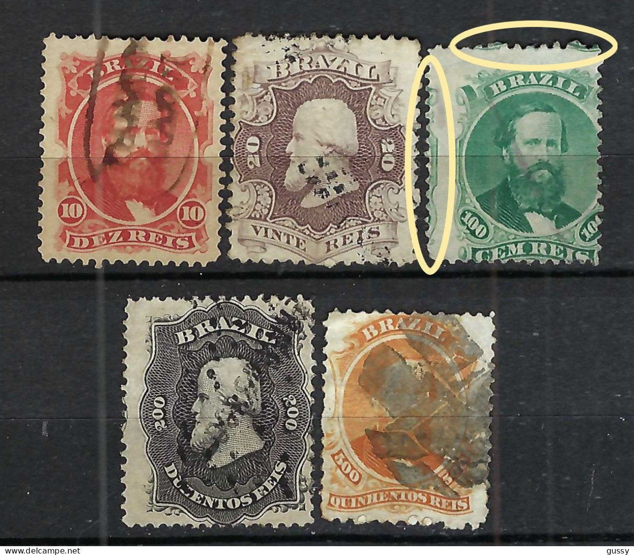 BRESIL Ca.1866: Lot D' Obl. Sup. - Used Stamps