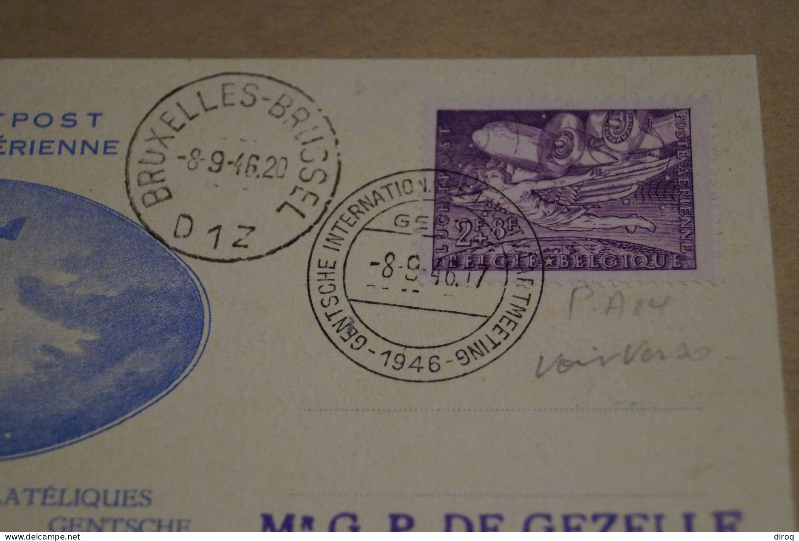 Très Bel Envoi,poste Aérienne 1946,vendu Pour Les Orphelins De Guerre,voir Verso , Collection ,collector - Covers & Documents