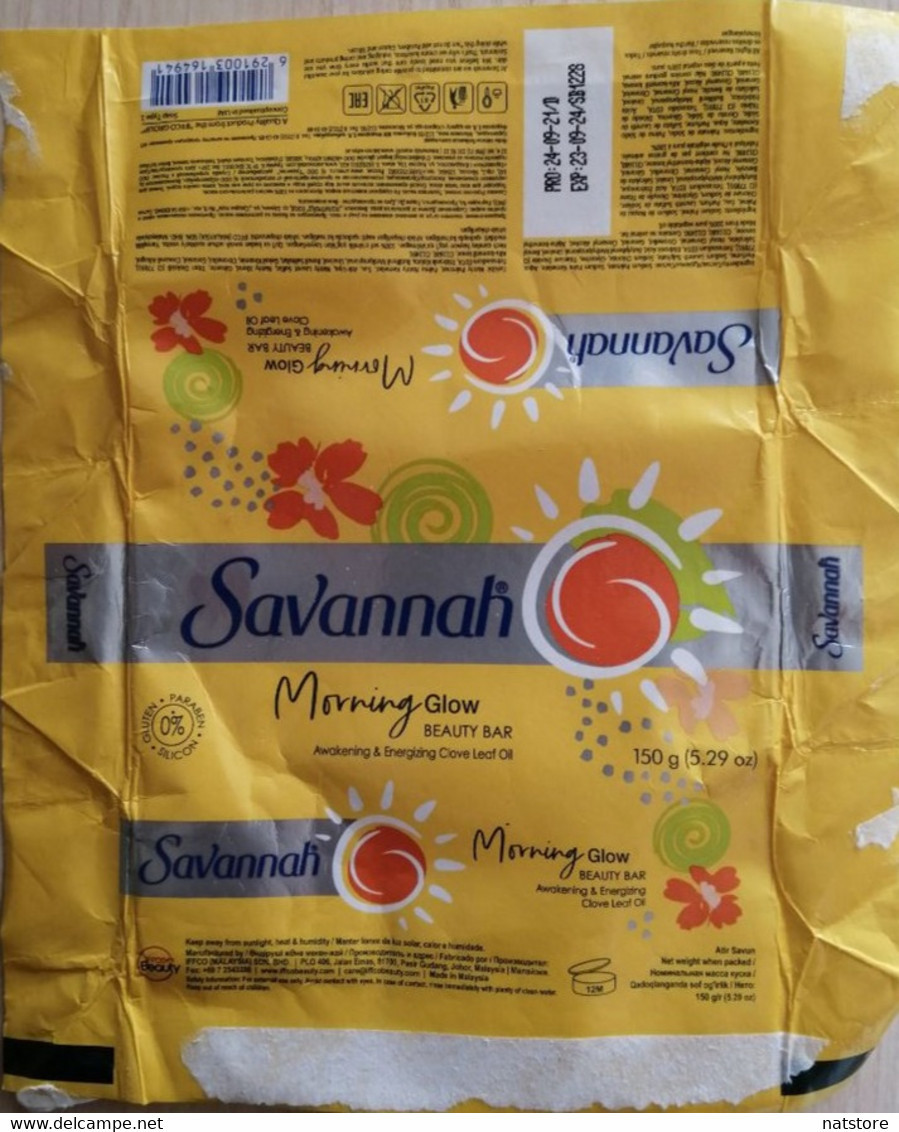 MALAYSIA..SOAP LABEL..SAVANNAH..MORNING GLOW - Etiquettes