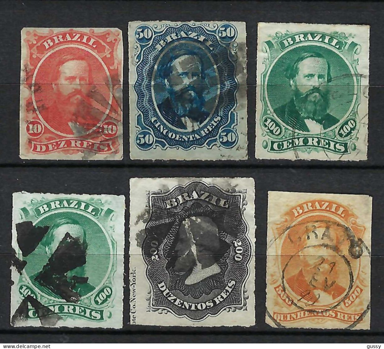 BRESIL Ca.1876-77: Lot D' Obl. Sup., TB Qualité - Gebraucht