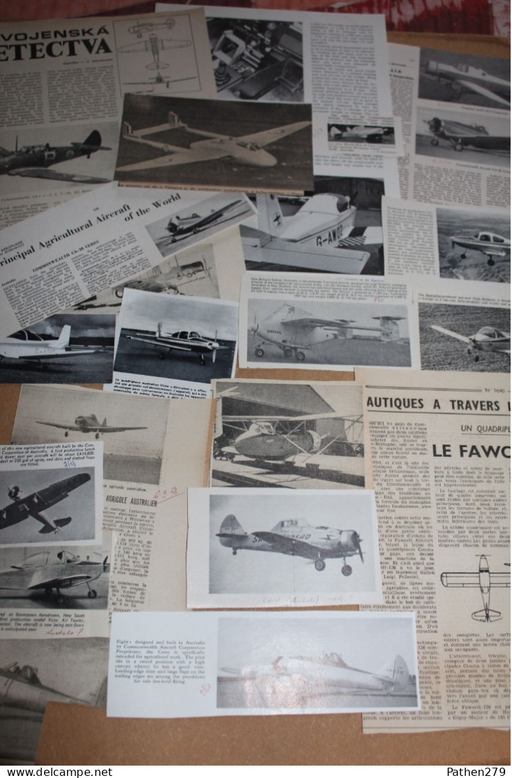 Lot De 37g D'anciennes Coupures De Presse Aéronautique Australienne Diverse - Aviation