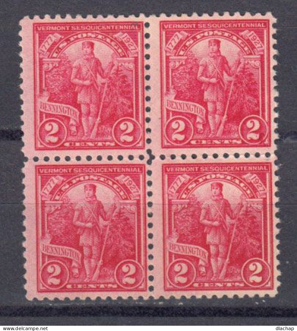 Etats Unis 1927 Yvert 271 Bloc De Quatre Neufs Charniere Sur Les Deux Timbres Du Haut - Unused Stamps