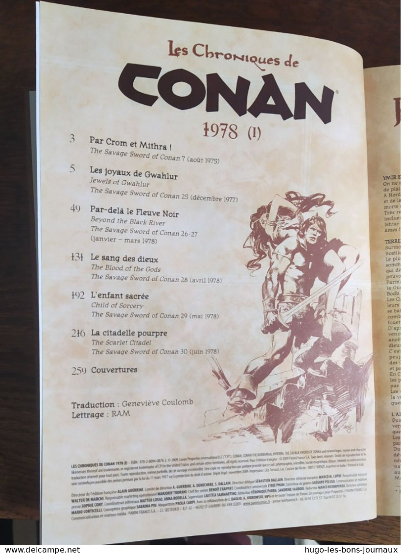 Les Chroniques De Conan 1978 Tome 1_de Roy Thomas John Buscerna_Panini Comics - Conan