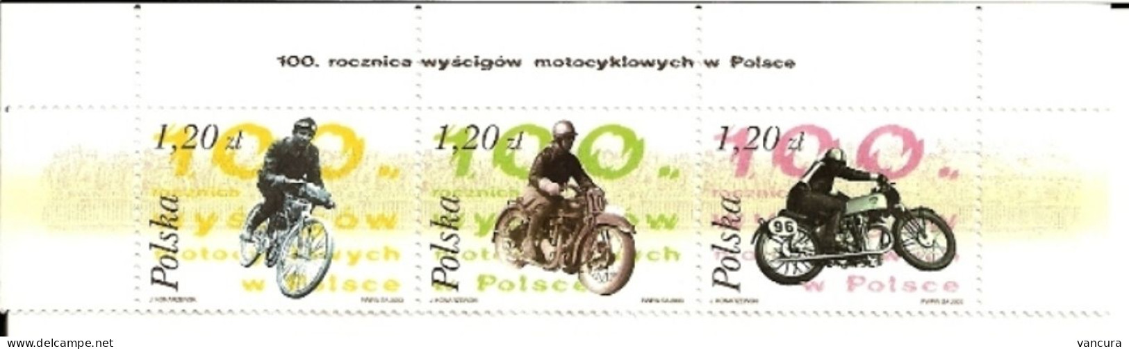 ** 3923-5 Poland 100 Years Of The Motorbike Races In Poland 2003 - Motorbikes