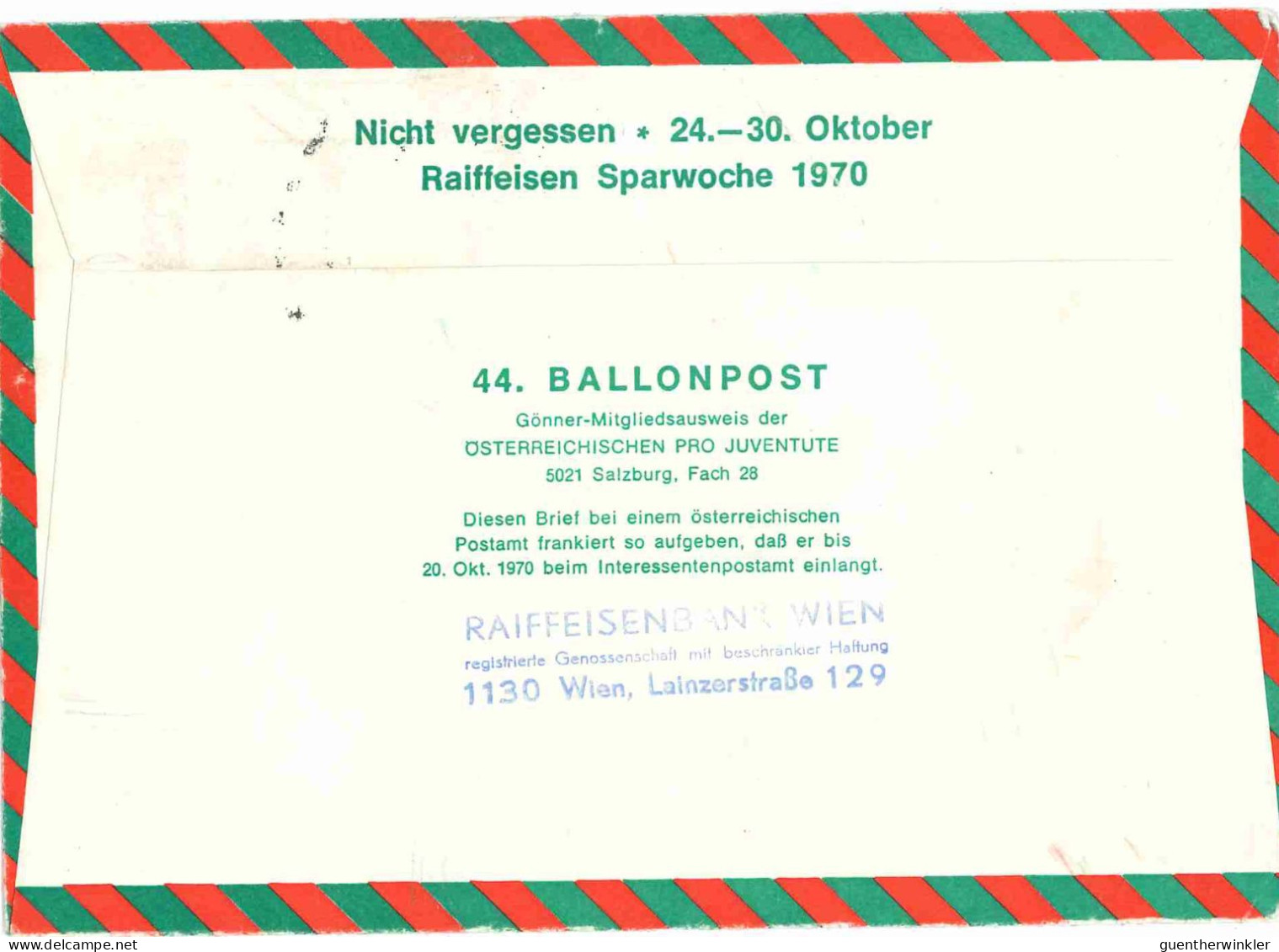 Regulärer Ballonpostflug Nr. 44a Der Pro Juventute [RBP44a] - Ballons