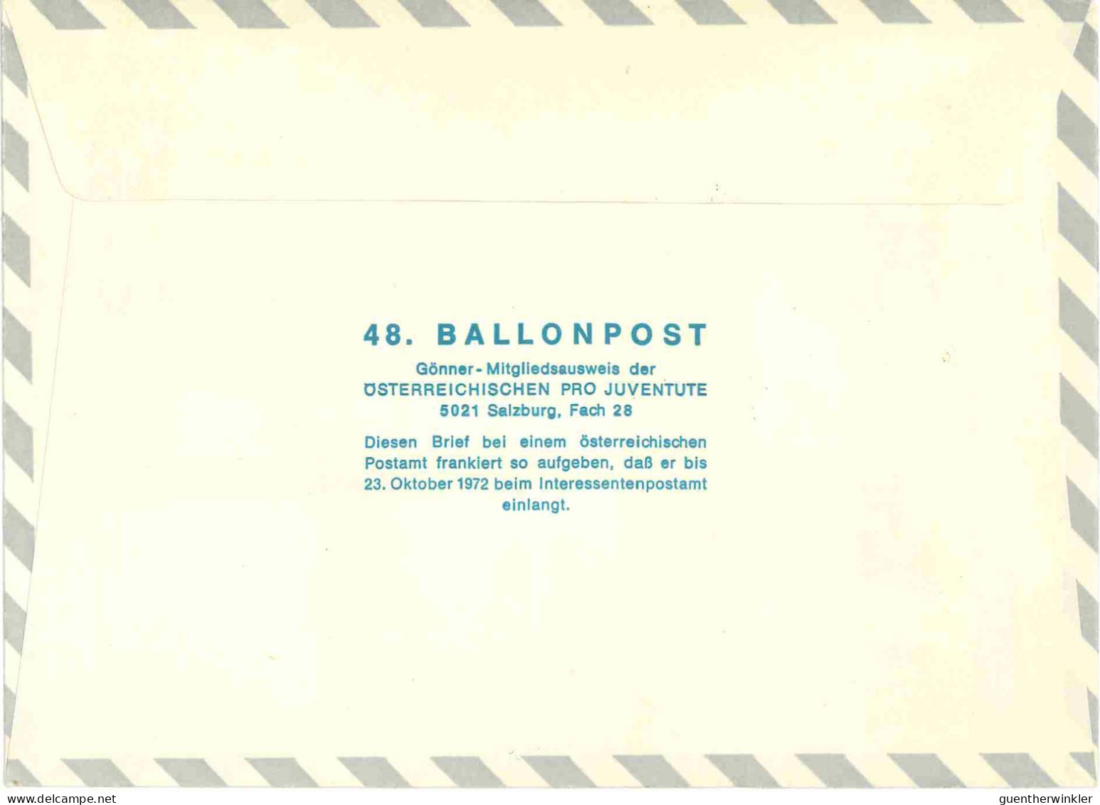 Regulärer Ballonpostflug Nr. 48a Der Pro Juventute [RBP48b] - Ballonpost