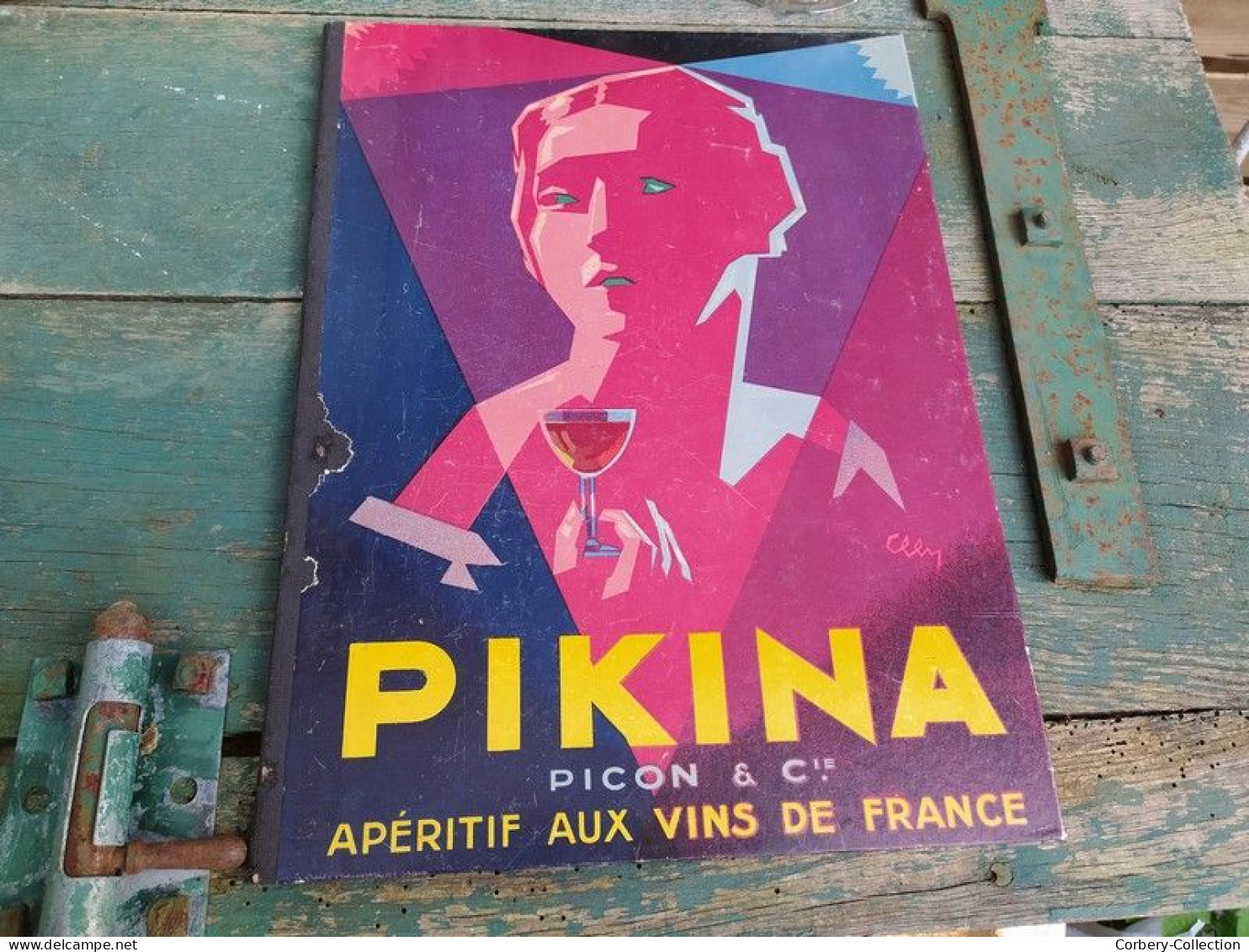 Ancien Porte Menu Publicitaire Pikina Picon 1920 Apéritif Collection Bistro - Alcohols