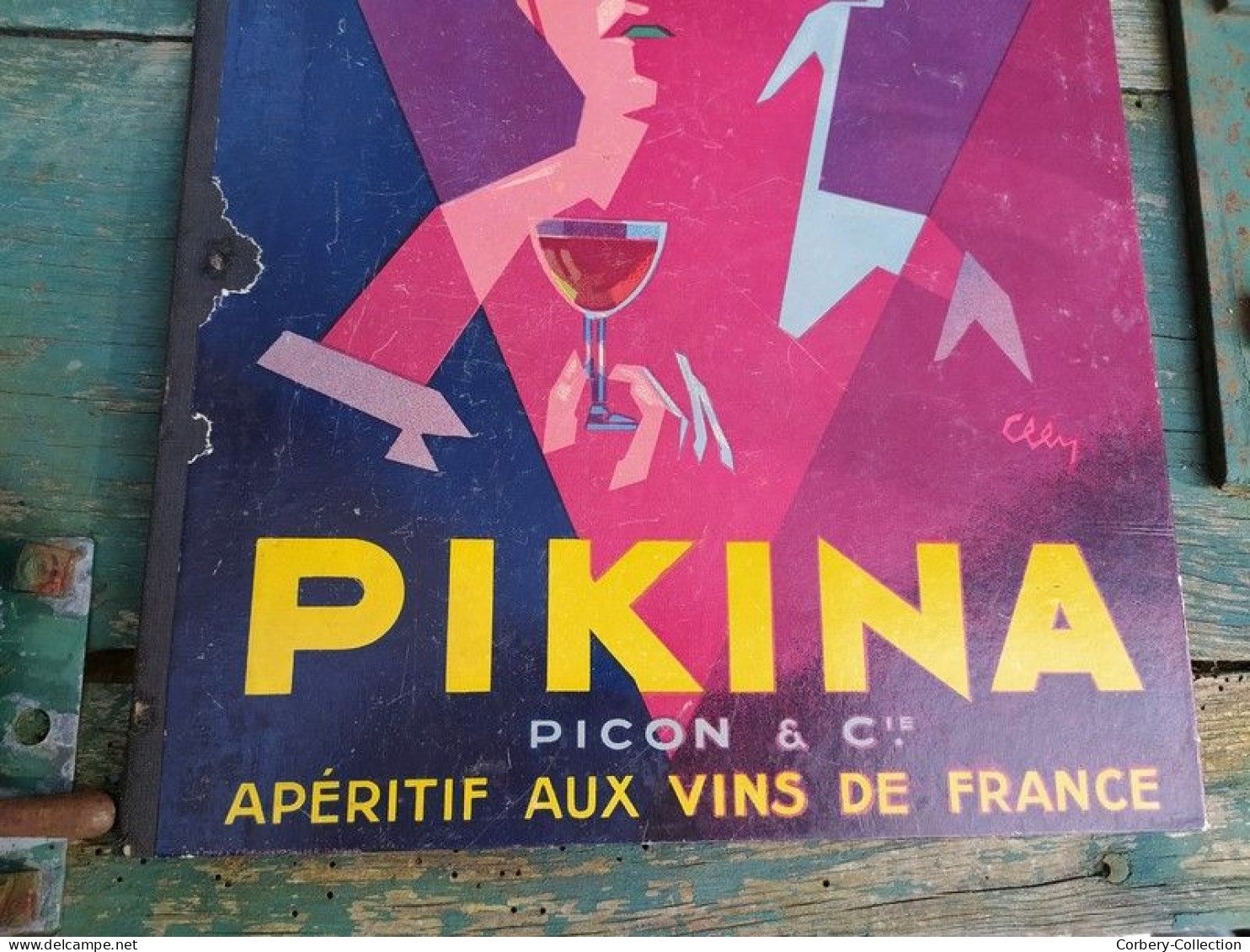 Ancien Porte Menu Publicitaire Pikina Picon 1920 Apéritif Collection Bistro - Alcohols