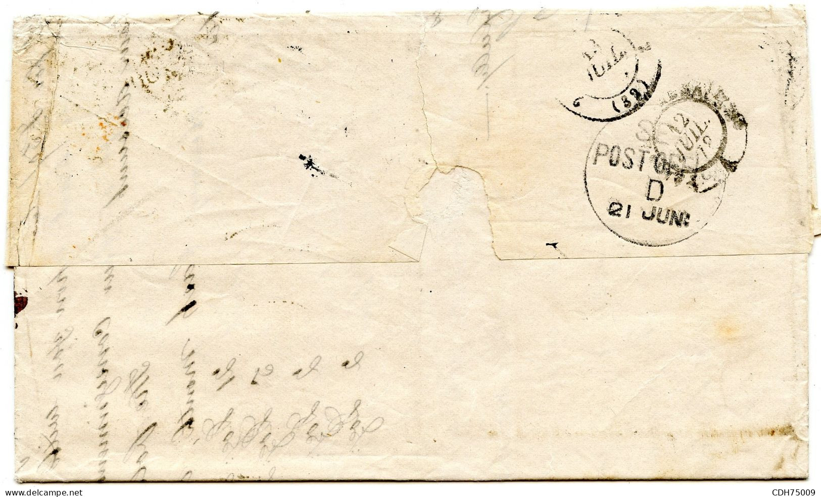 INDE - LETTRE DE CALCUTTA POUR BORDEAUX, 1878 - Other & Unclassified