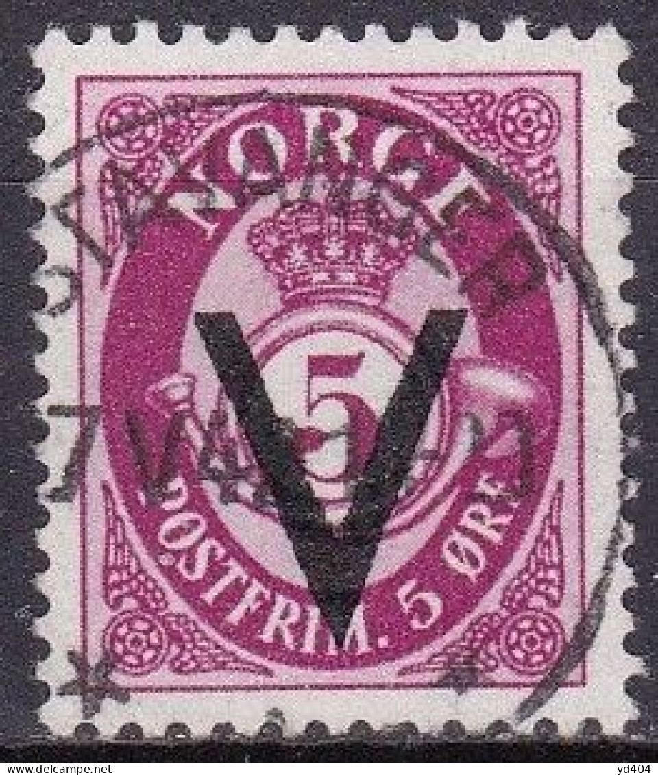 NO036DB – NORVEGE - NORWAY – 1941 – VICTORY OVERPRINT ISSUE With WM – SC # 210 USED 2,50 € - Gebraucht