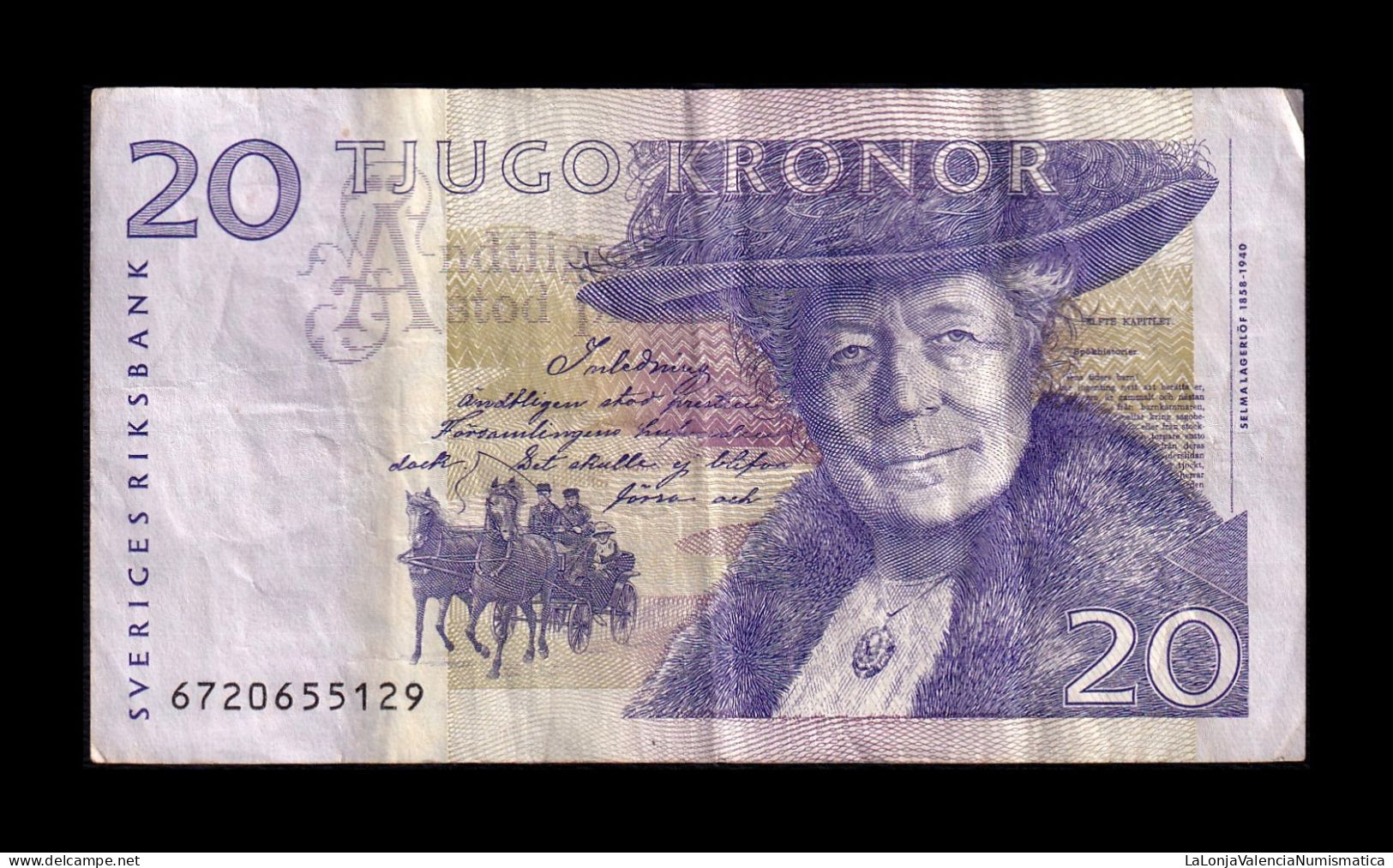 Suecia Sweden 20 Kronor Selma Lagerlöf 2006 Pick 63c Bc F - Svezia