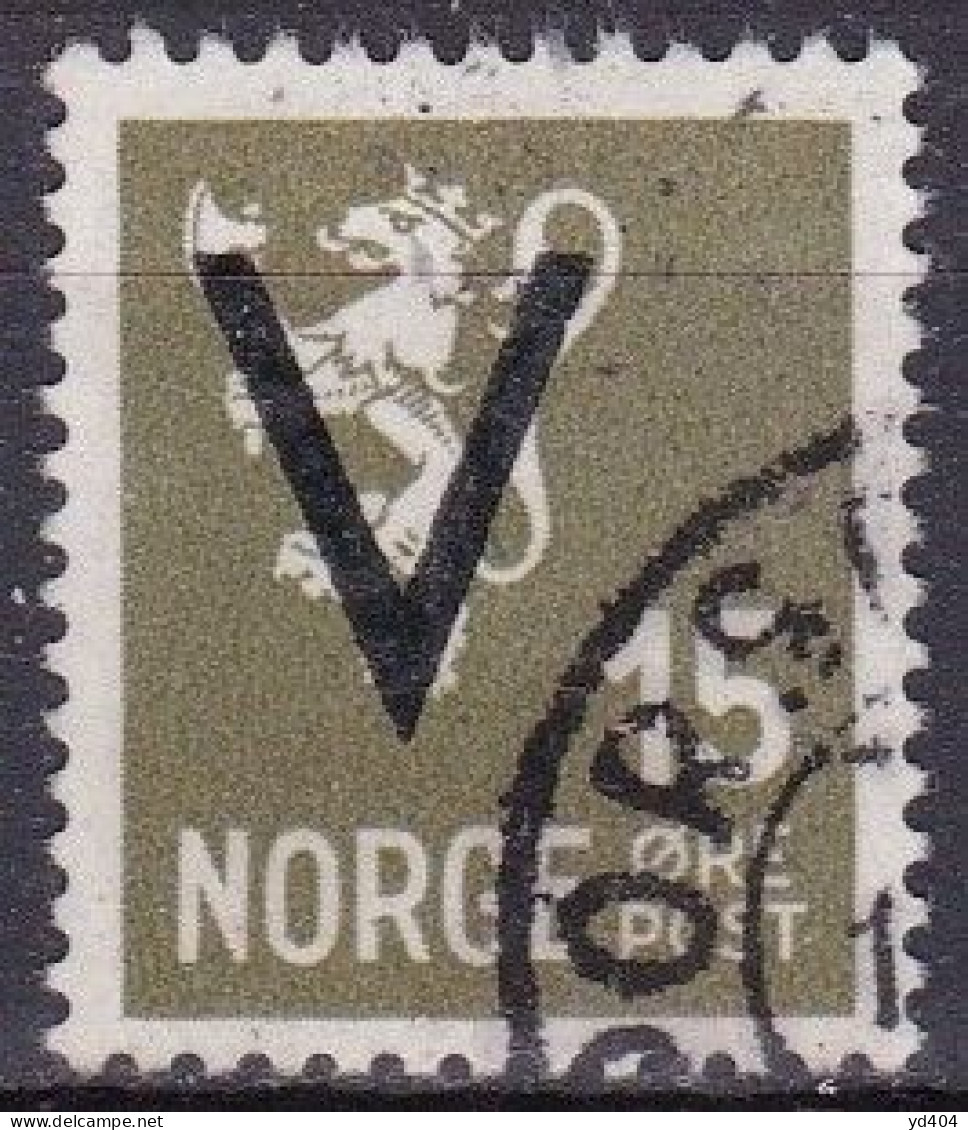 NO036F – NORVEGE - NORWAY – 1941 – VICTORY OVERPRINT With WM – YT # 235K(A) USED - Gebraucht