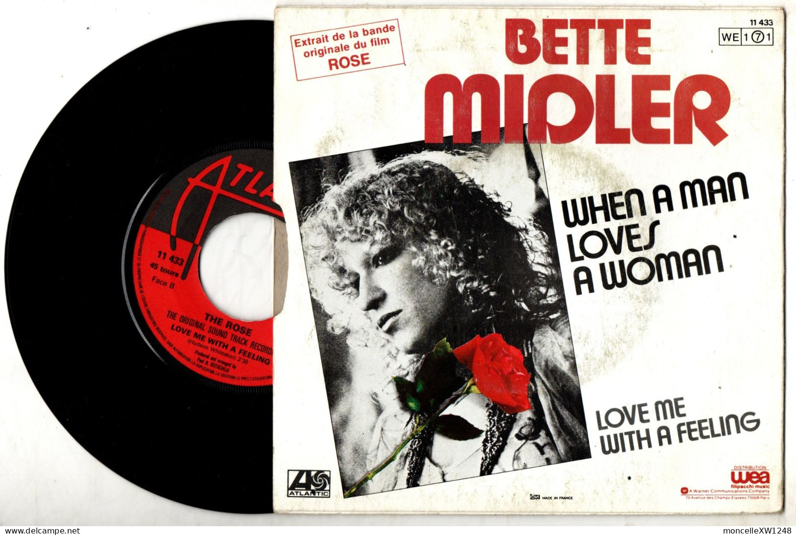 Bette Midler - 45 T SP When A Man Loves A Woman (1979) - Soul - R&B