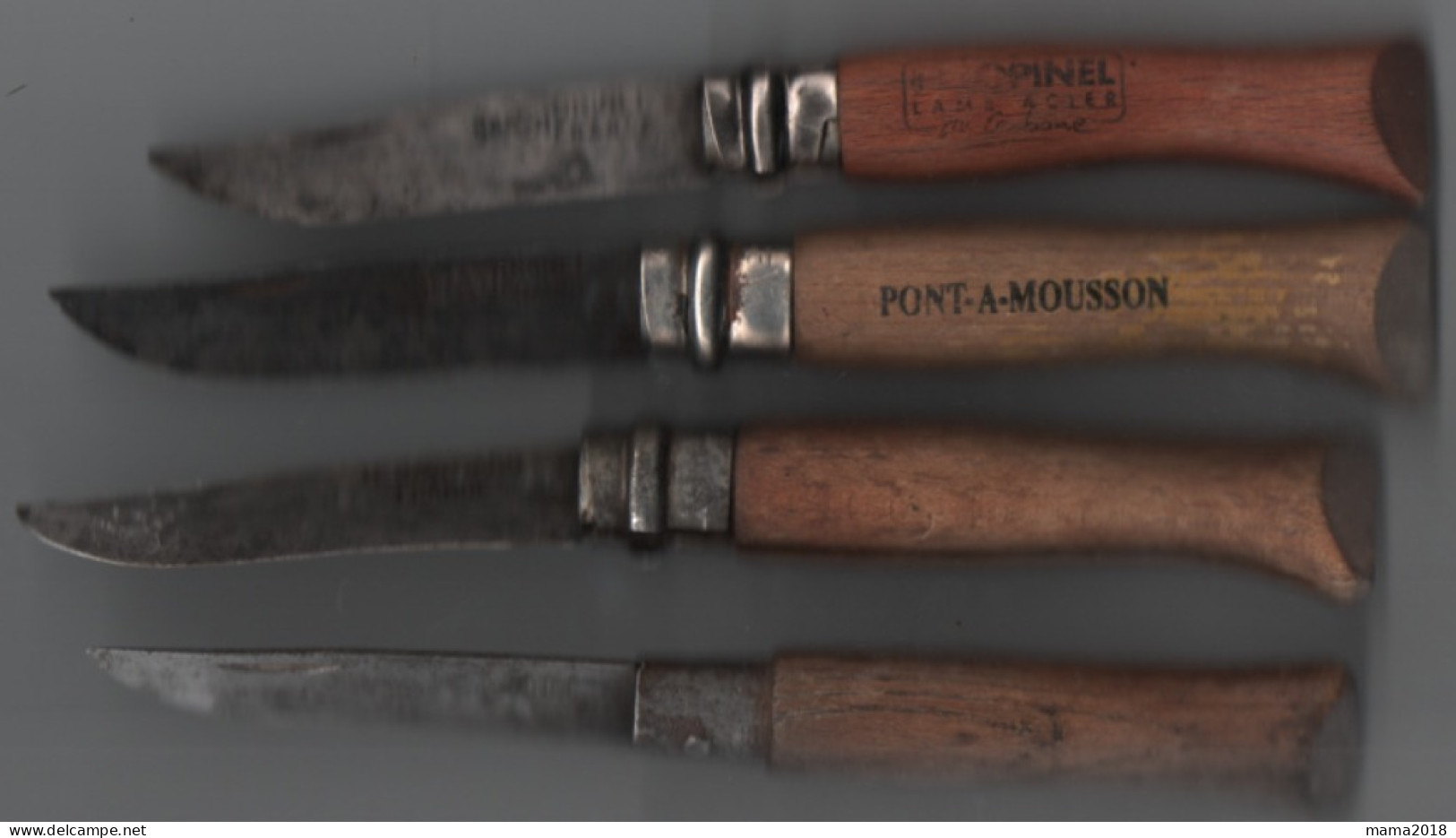 Lot 4 Opinels ( Le Savoyard _  Pont _à Mousson _une Main  Lame Carbone & No 7 ) - Knives