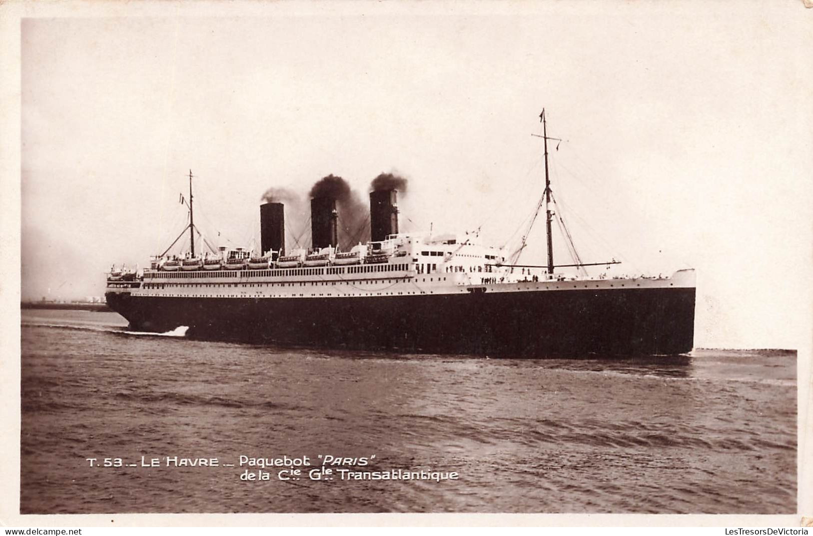 TRANSPORT - Bateau - Le Havre - Paquebot "Paris" De La Cie Gle Transatlantique - Carte Postale Ancienne - Paquebots