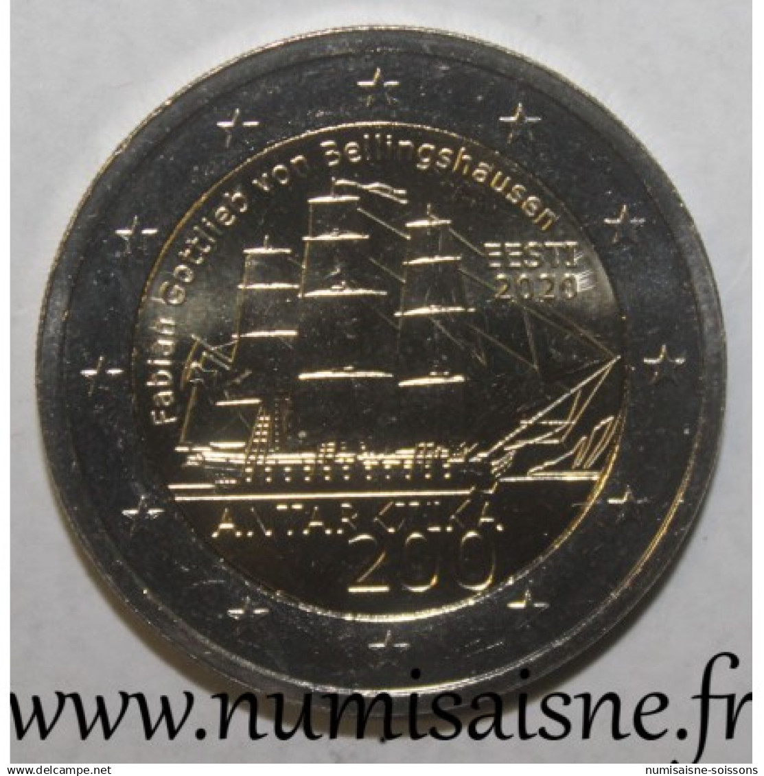 ESTONIE - 2 EURO 2020 - 200 ANS DE LA DECOUVERTE DE L'ANTARCTIQUE - SPL - Estonia