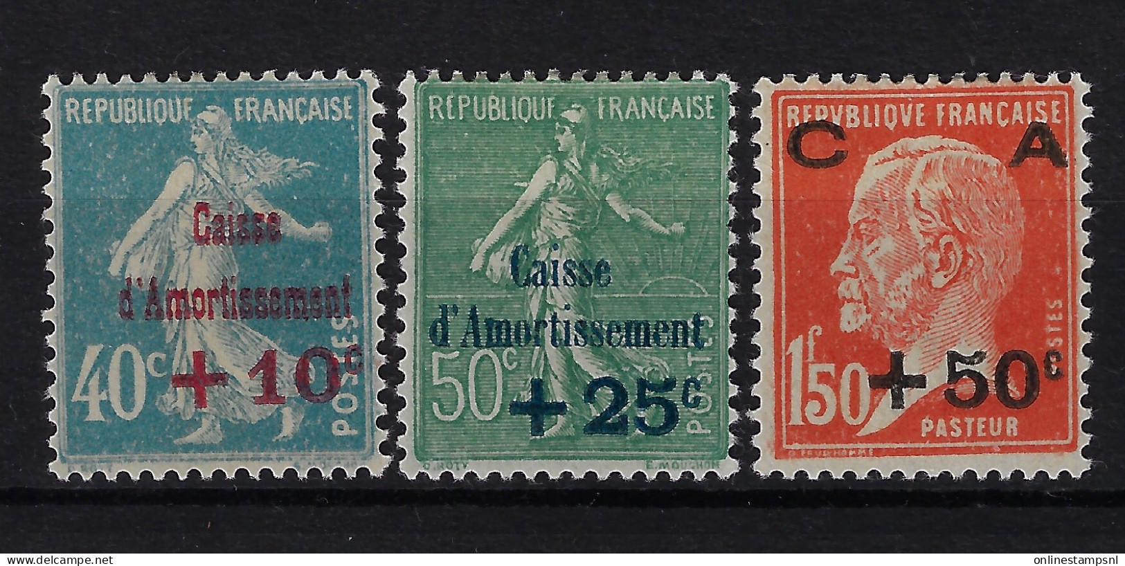 France Yv 246 - 248  1927 Neuf Avec ( Ou Trace De) Charniere / MH/* - 1927-31 Caisse D'Amortissement