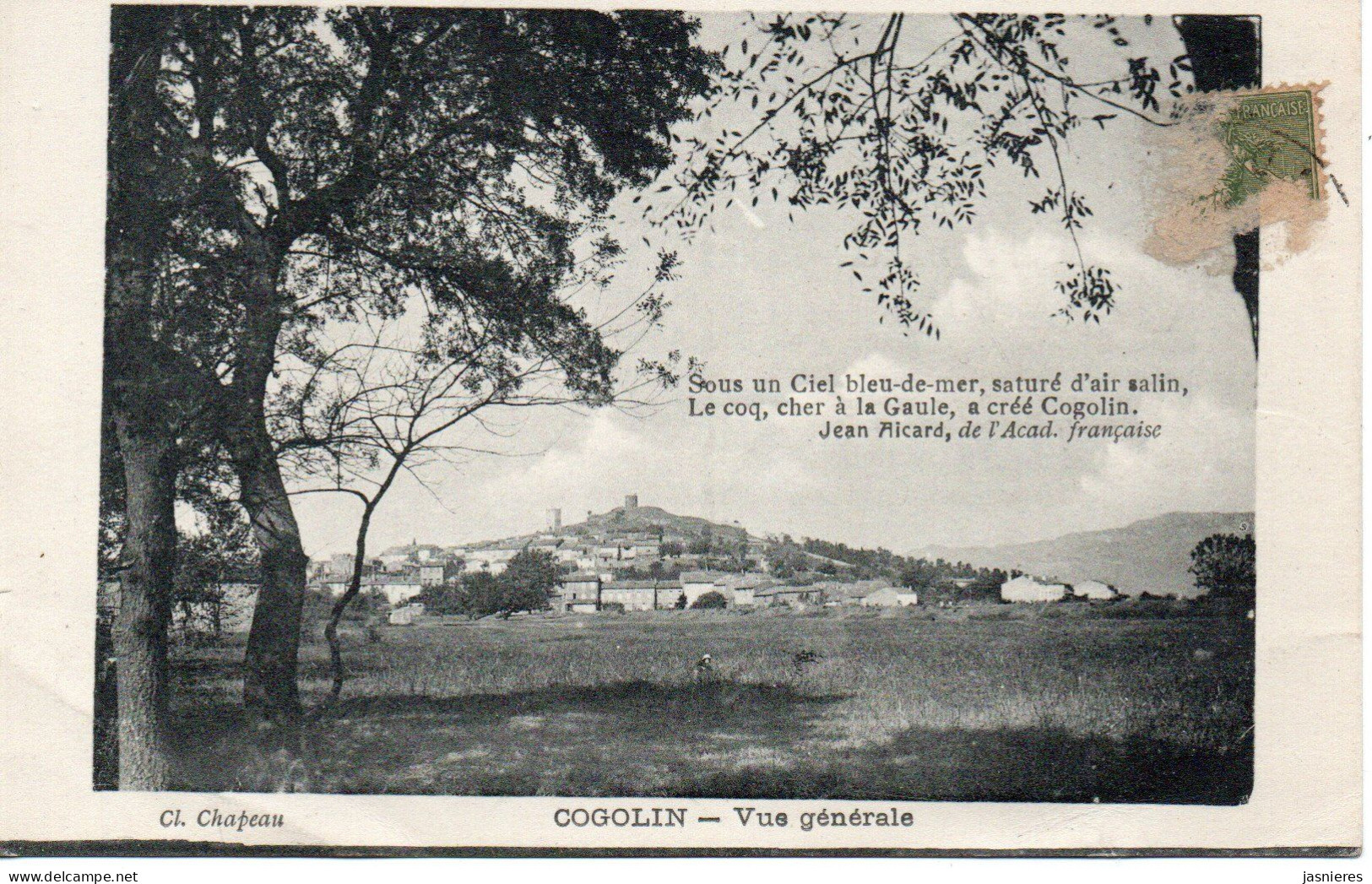 CPA COGOLIN - Vue Générale - 1917 - Cogolin