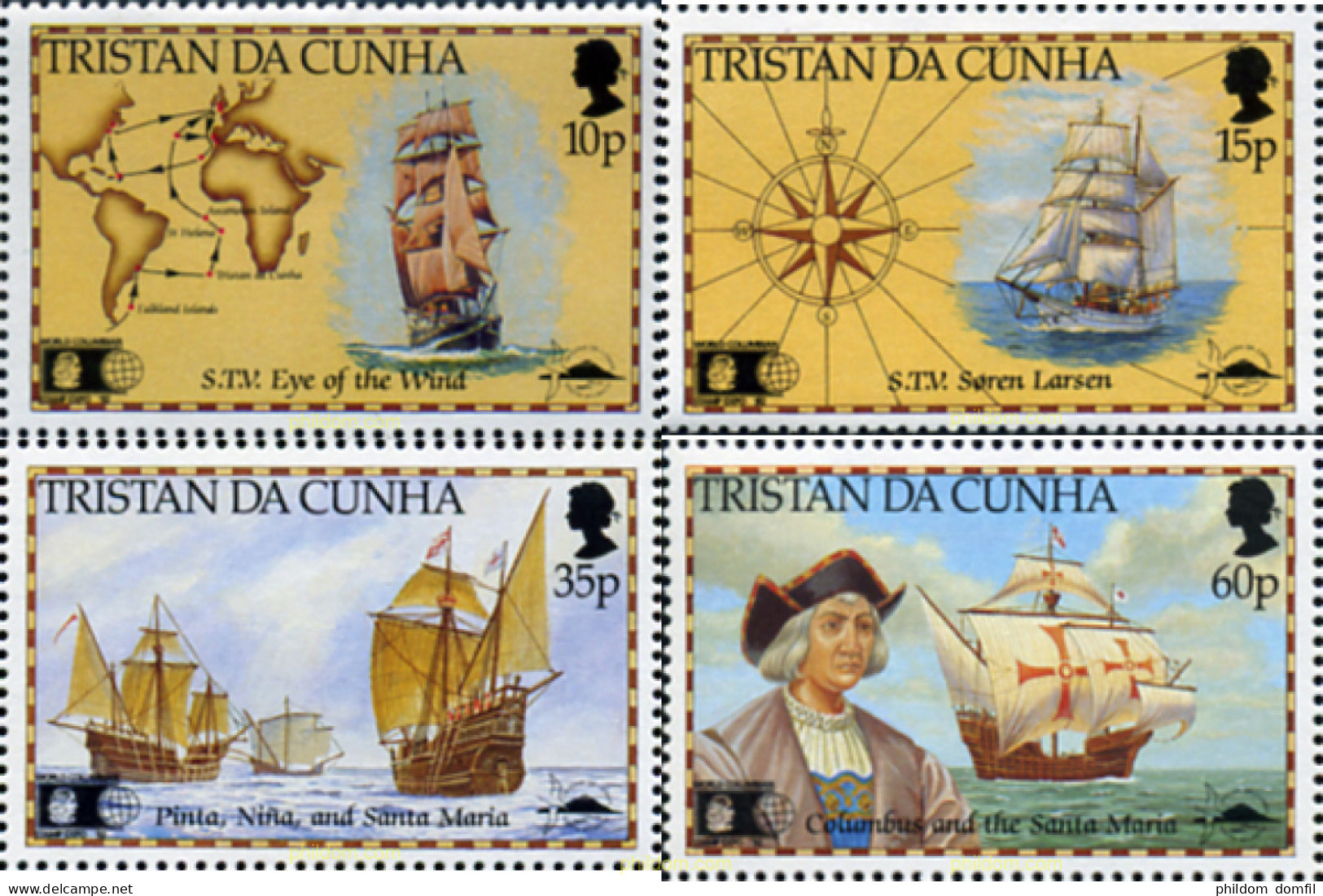 366113 MNH TRISTAN DA CUNHA 1992 500 ANIVERSARIO DEL DESCUBIMIENTO DE AMERICA - Tristan Da Cunha