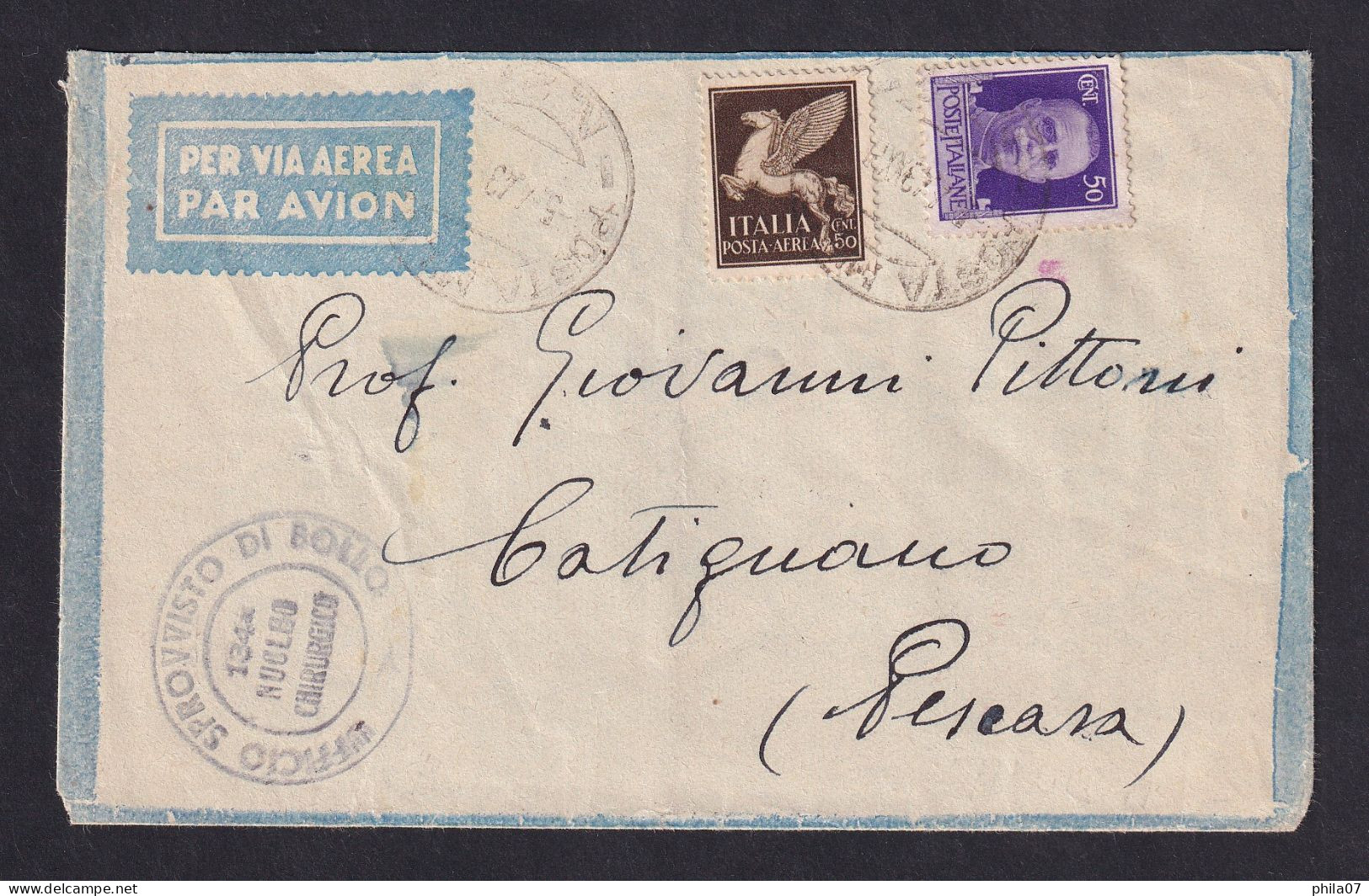 ITALY - Posta Militare 214, Tunisia, Letter Sent By Airplane To Sessaru 05.01.1943. Marchese 8 Points / 2 Scans - Other & Unclassified