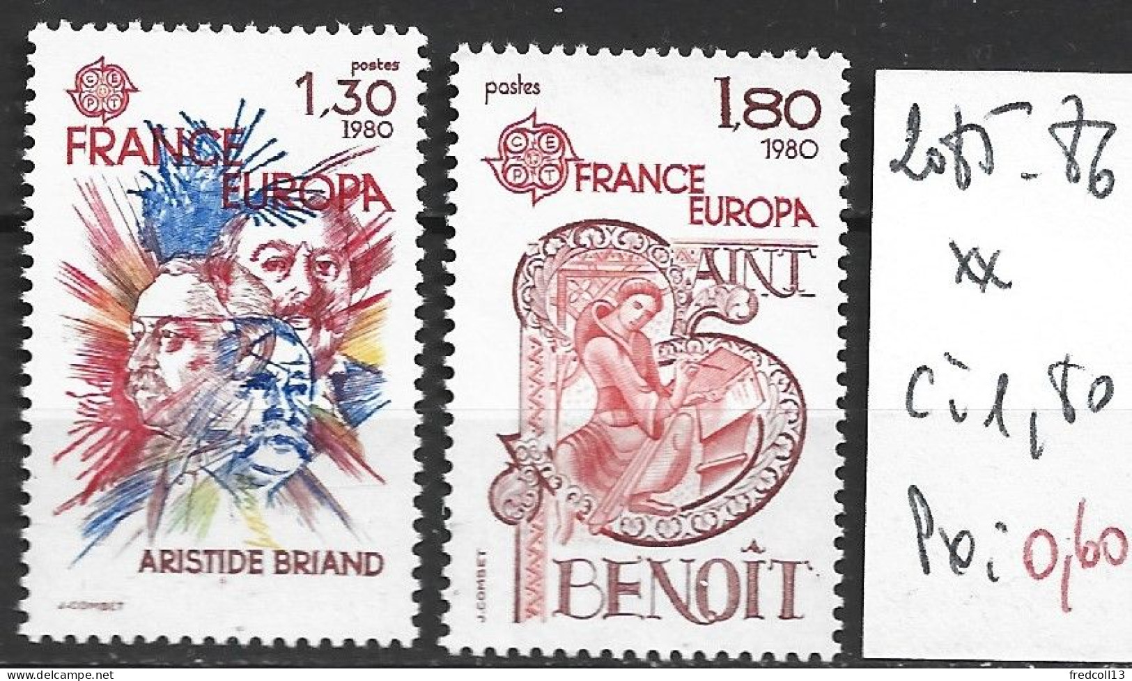 FRANCE 2085-86 ** Côte 1.80 € - Ungebraucht