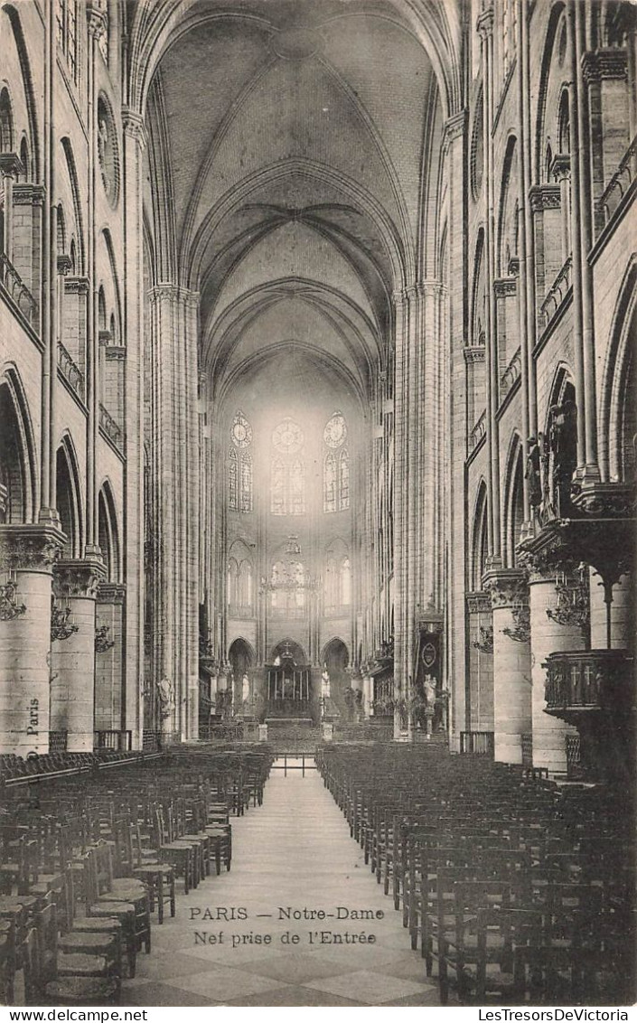 FRANCE - Paris - Notre Dame - Nef Prise De L'entrée - Carte Postale Ancienne - Notre-Dame De Paris