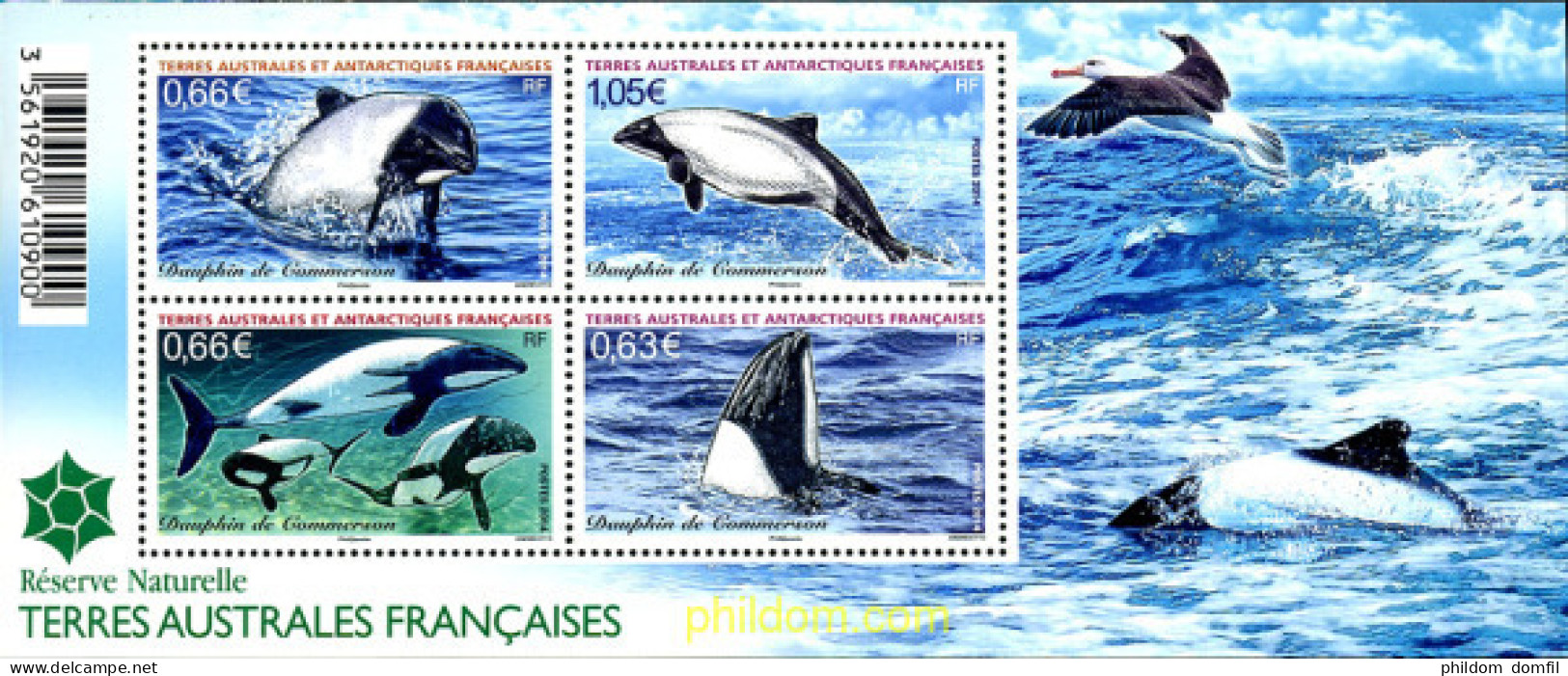 351097 MNH ANTARTIDA FRANCESA 2015 DELFINES - Nuevos