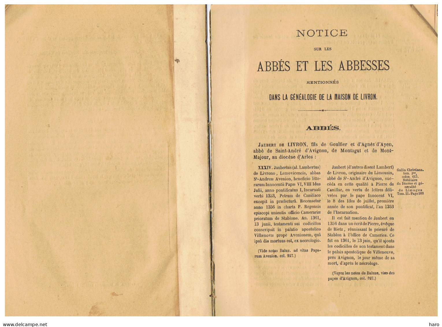 DORDOGNE - Périgueux - 1892 - Généalogie De La Maison DE LIVRON 1236 à 1892- Livre ( FR110 ) - Aquitaine