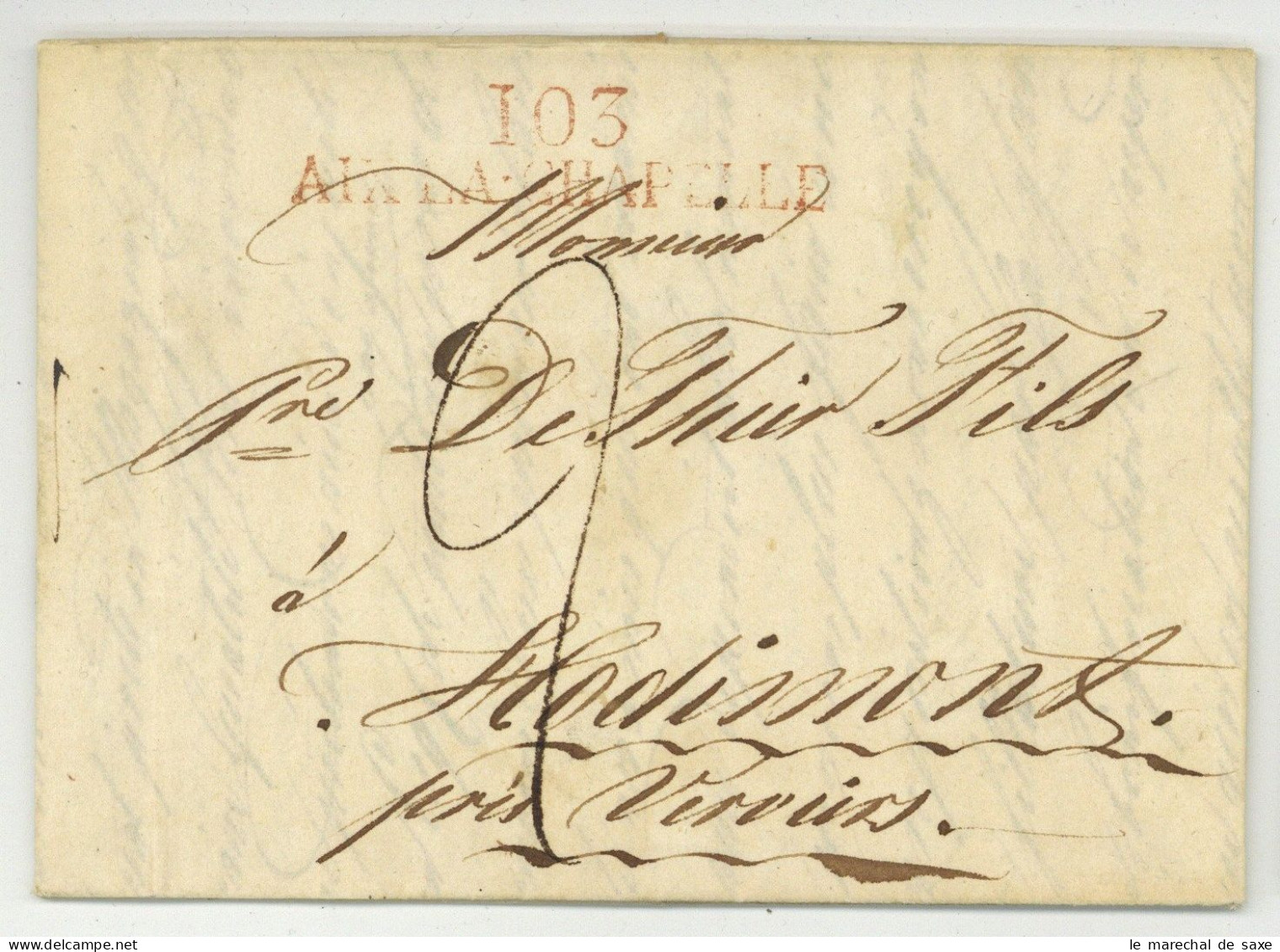 103 AIX LA CHAPELLE Aachen 1813 Pour Hodimont Verviers - 1792-1815: Veroverde Departementen