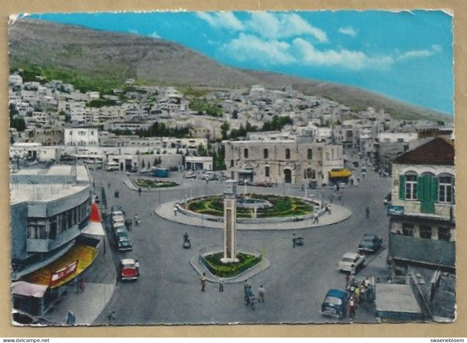 JO.- JORDANIE. NABLUS. COMMERCIAL STREET. 1964. OLD CARS. - Jordanie