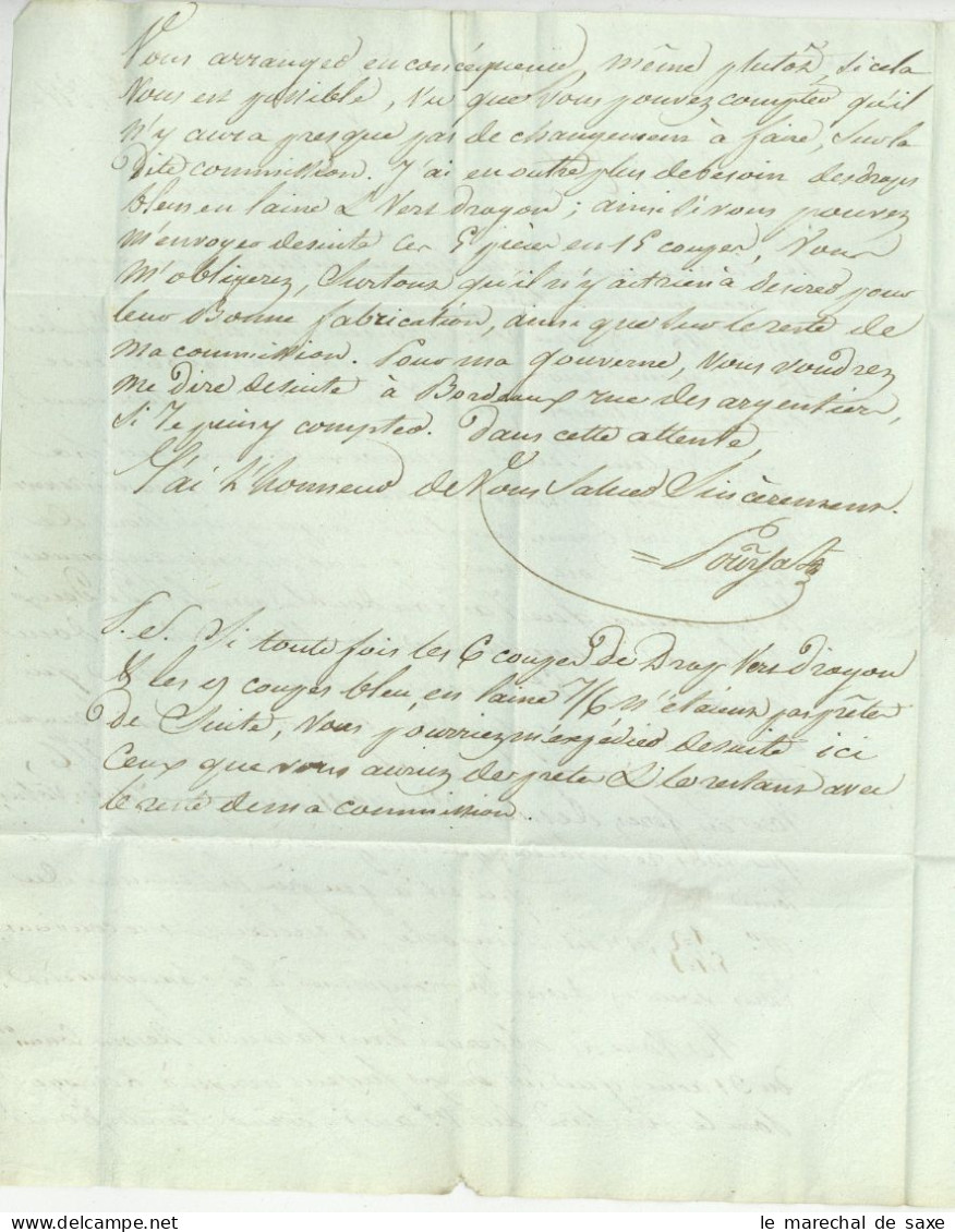 DEBOURSE D'AIX LA CHAPELLE Aachen 1811 Sur Lettre De Limoges Pour Francomont Verviers - 1792-1815: Conquered Departments