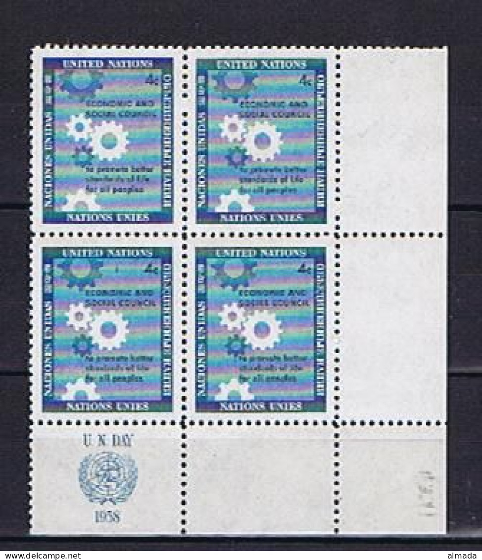 UN NY 1958:  Michel 72** Block Of Four. Mnh, Postfrisch - Neufs