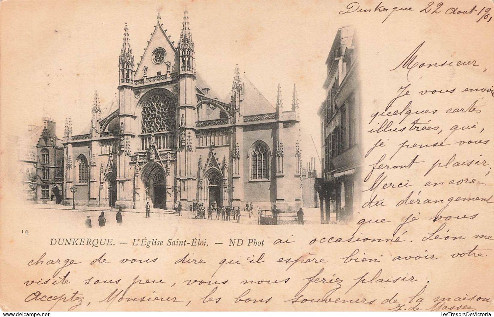 FRANCE - Dunkerque - L'église Saint Éloi - Carte Postale Ancienne - Dunkerque