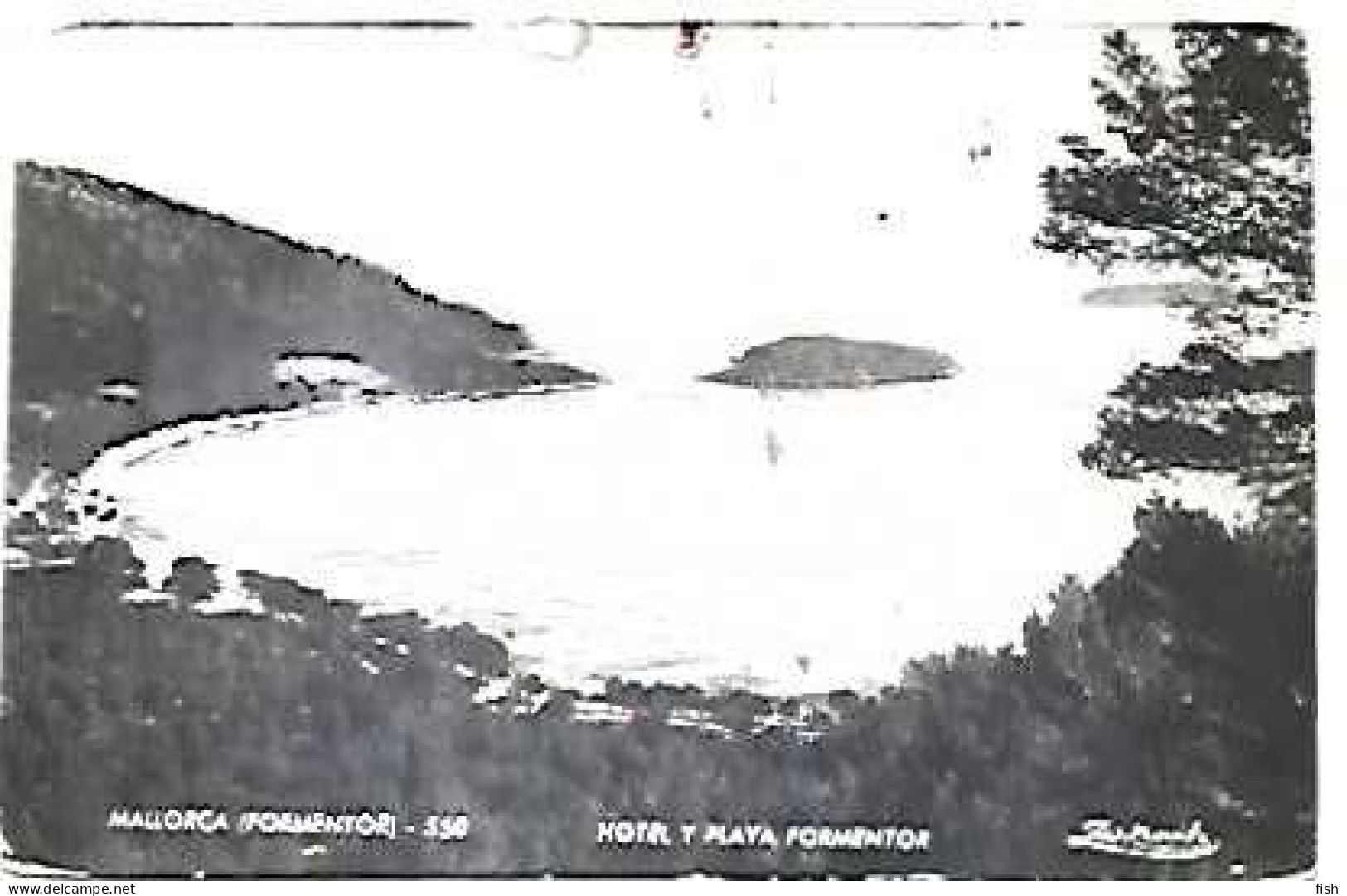 Spain & Marcofilia, Mallorca, Formentor, Hotel Y Playa Formentor, Elvas Portugal 1954 (550) - Formentera