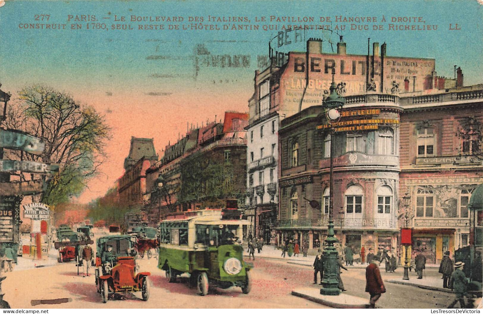 FRANCE - Paris - Le Boulevard Des Italiens - Le Pavillon De Hanovre - Carte Postale Ancienne - Other & Unclassified