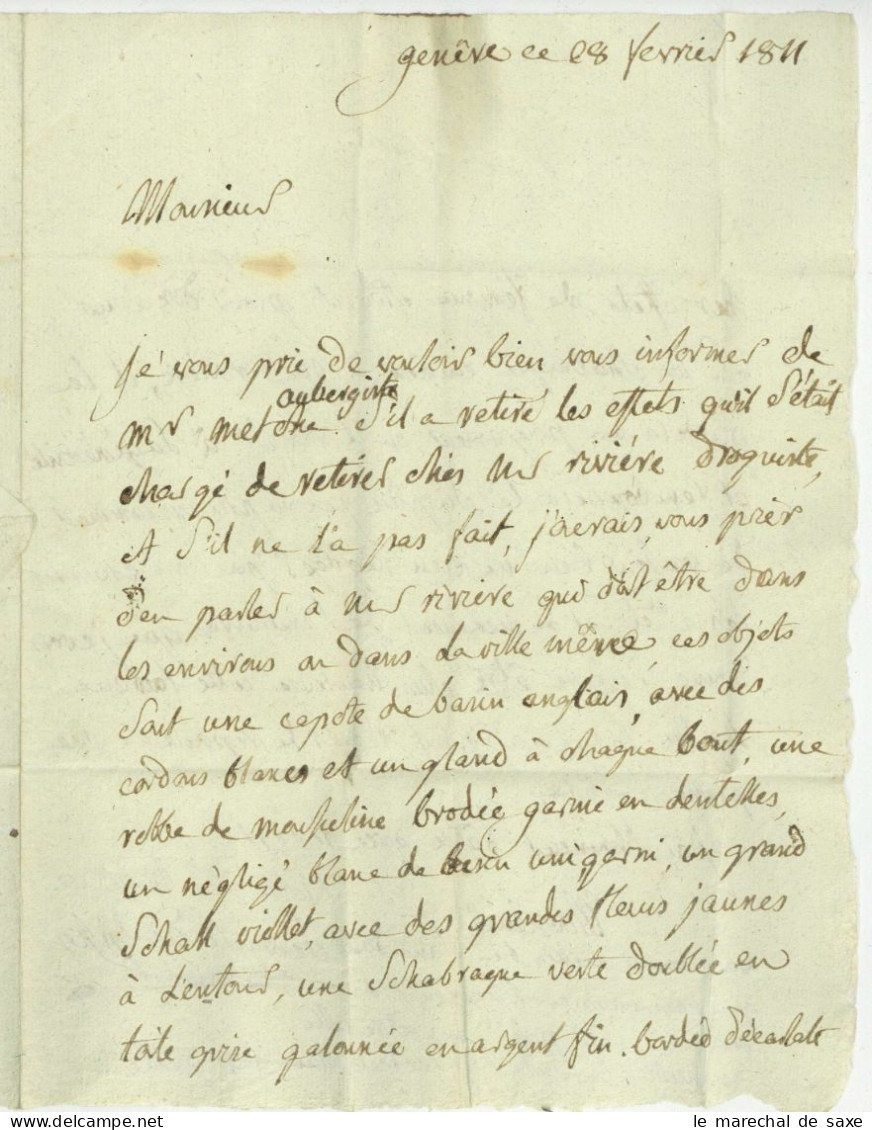 P.99 P. GENEVE 1811 Pour Manosque - 1792-1815: Veroverde Departementen