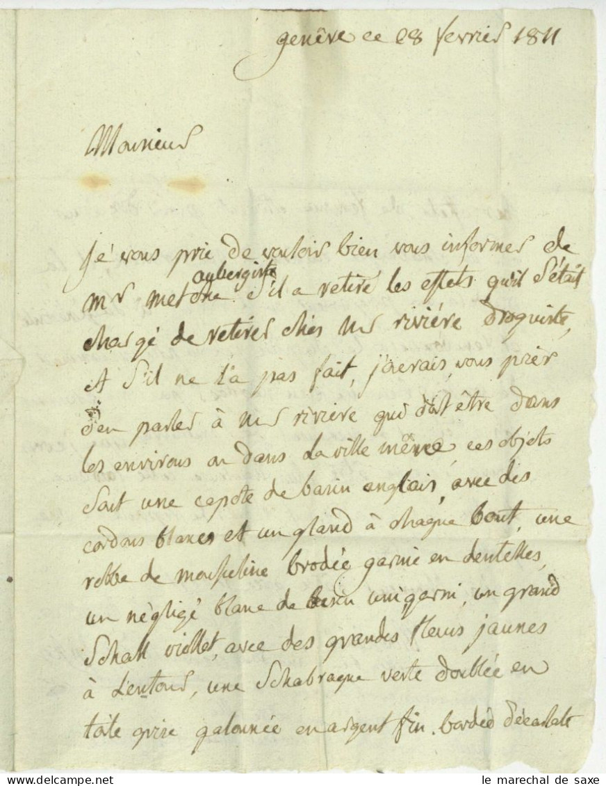 P.99 P. GENEVE 1811 Pour Manosque - 1792-1815 : Departamentos Conquistados