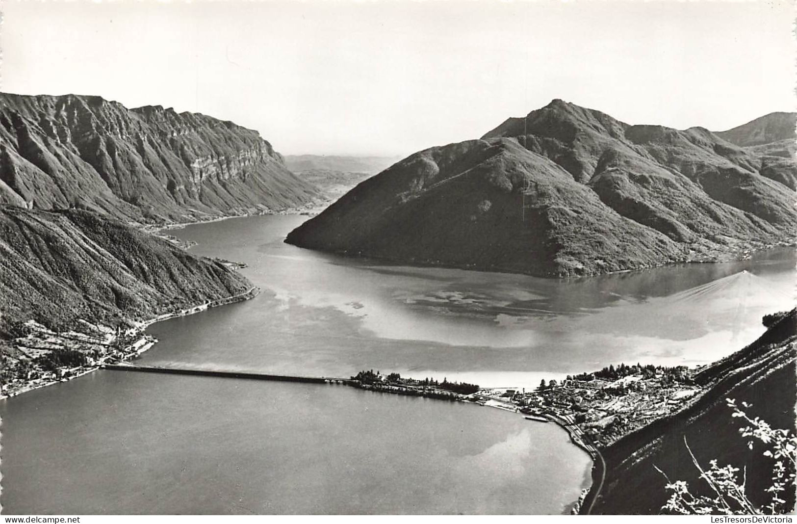 SUISSE - Lago Di Lugano - Ponte Di Melide - Carte Postale Ancienne - Lugano