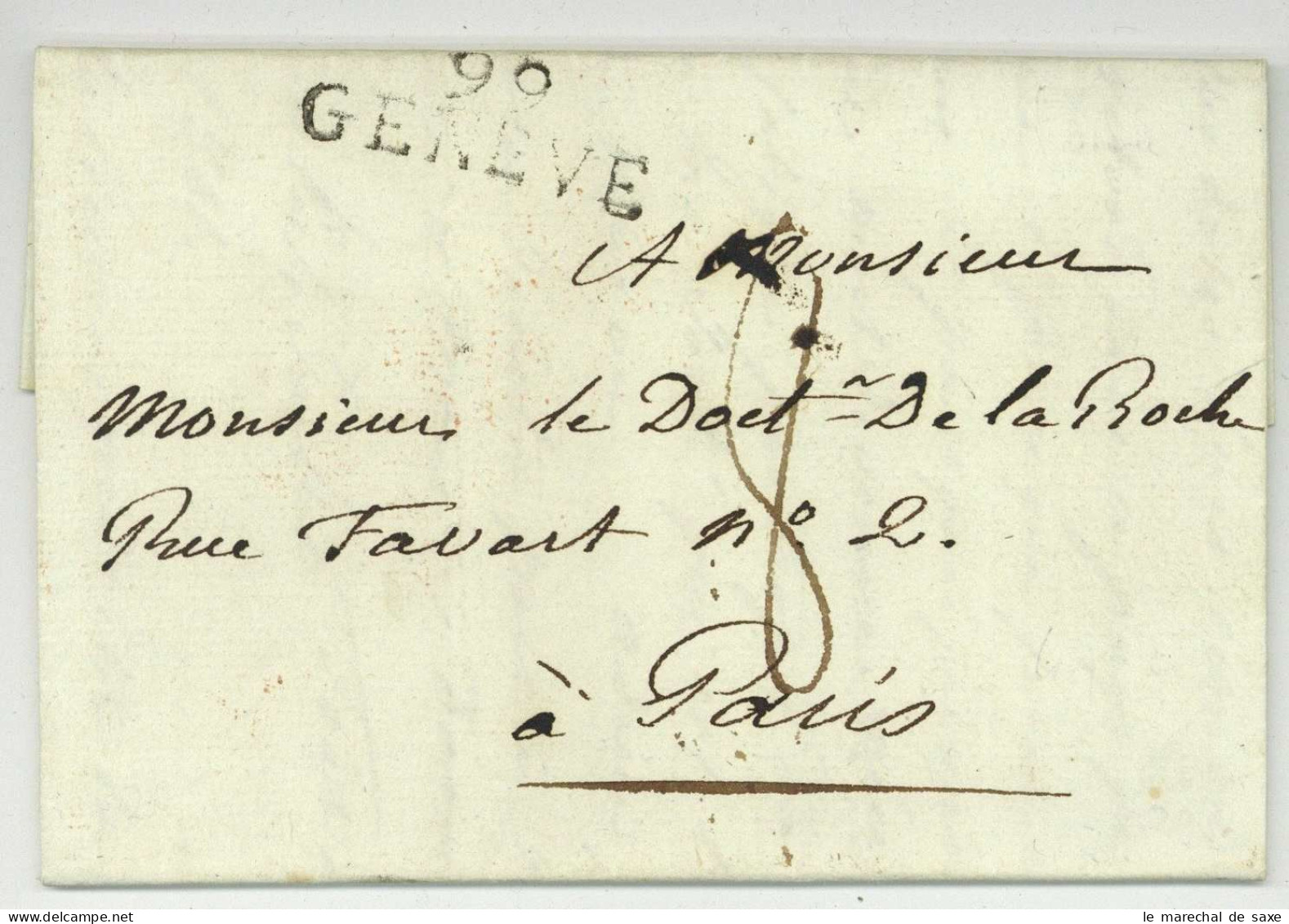 99 GENEVE Pour Paris 1811 - 1792-1815: Départements Conquis