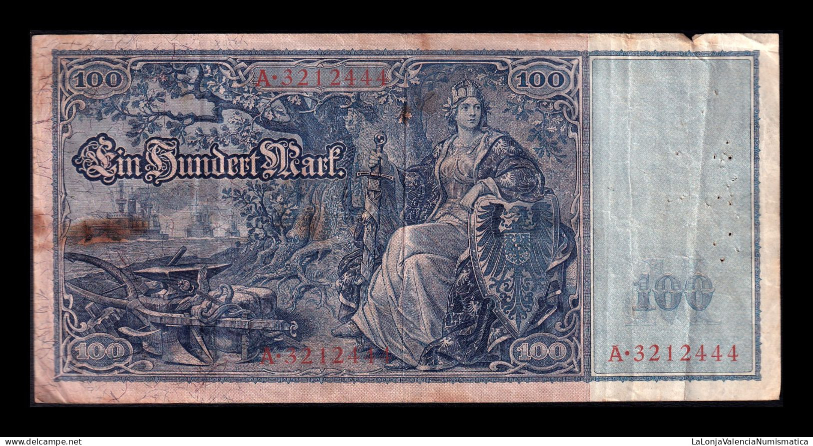 Alemania Germany 100 Mark 1910 Pick 42a Bc/Mbc F/Vf - 100 Mark