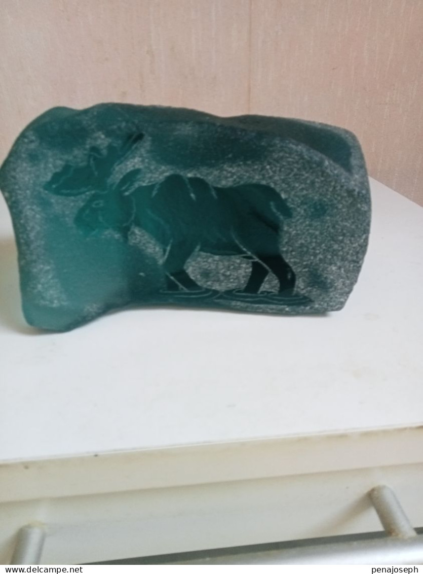 Bas Relief En Verre Hauteur 15 Cm X 9 Cm - Art Nouveau / Art Deco