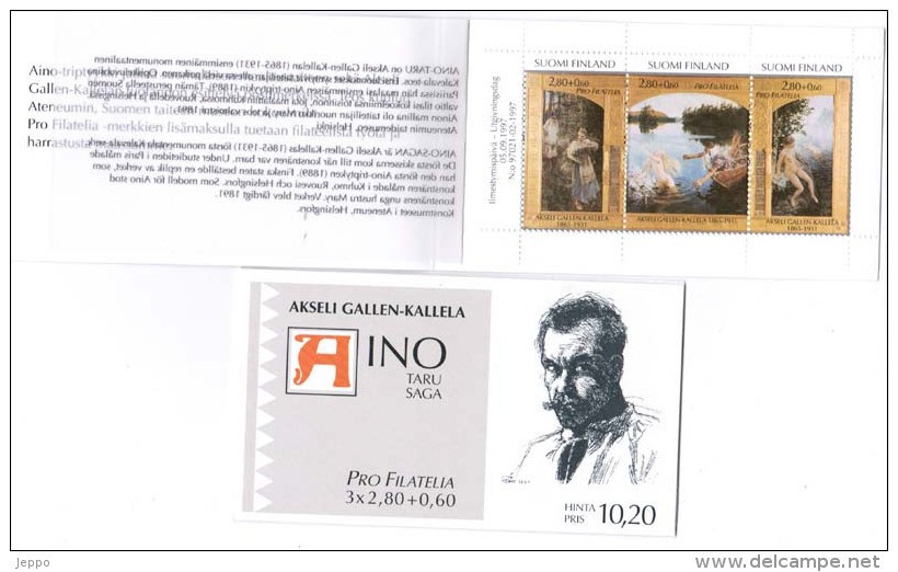 1997 Finland, Pro Filatelia Booklet MNH **, Sc # B257-9a - Carnets