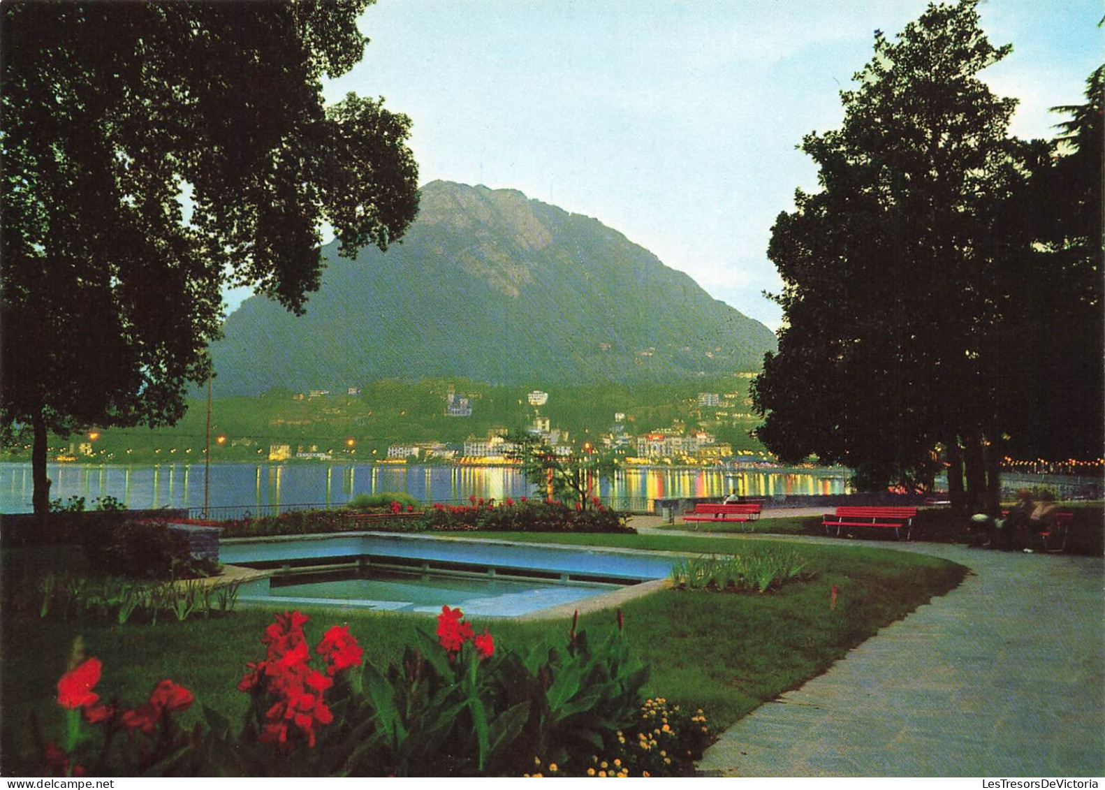 SUISSE - Lugano - Vue De Paradiso - Nocturne  - Carte Postale - Lugano