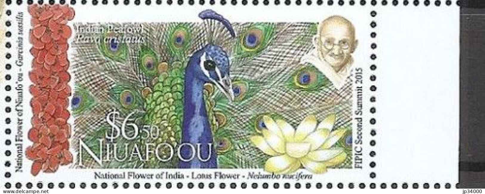 NIUAFO'OU Oiseaux, Oiseau, Paon, Pavo Christatus Yvert 1 Valeur émise En 2015 ** MNH - Pauwen