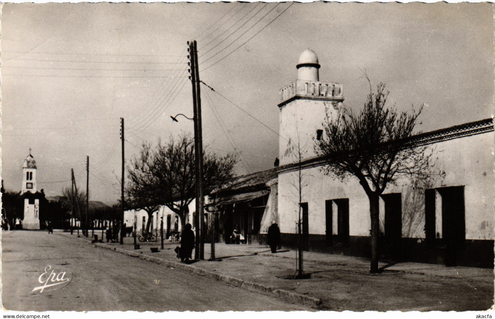 CPA AK DJELFA Rue De La Mosquee Et L'Eglise ALGERIA (1380424) - Djelfa