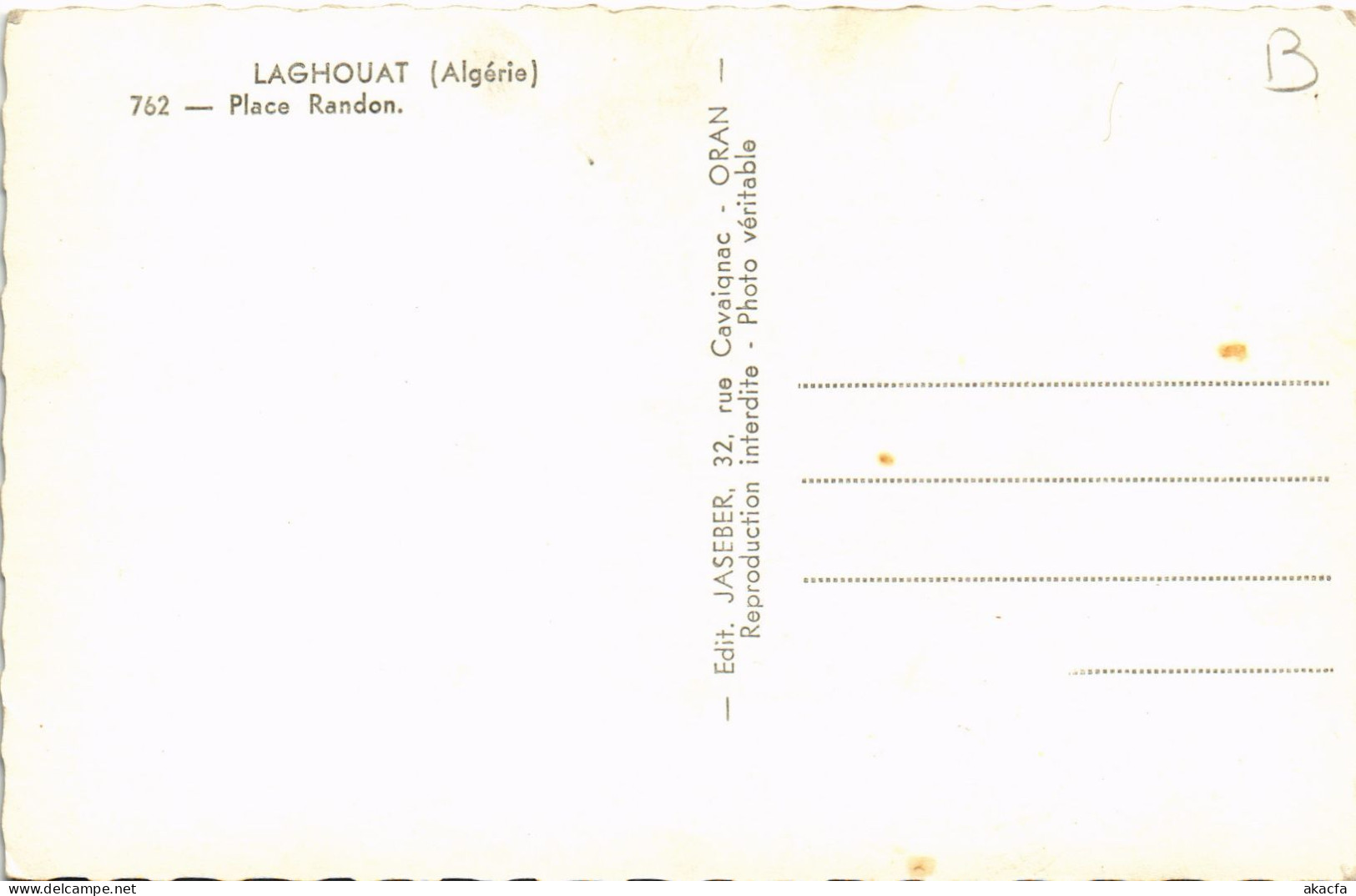 CPA AK LAGHOUAT Place Randon ALGERIA (1380587) - Laghouat