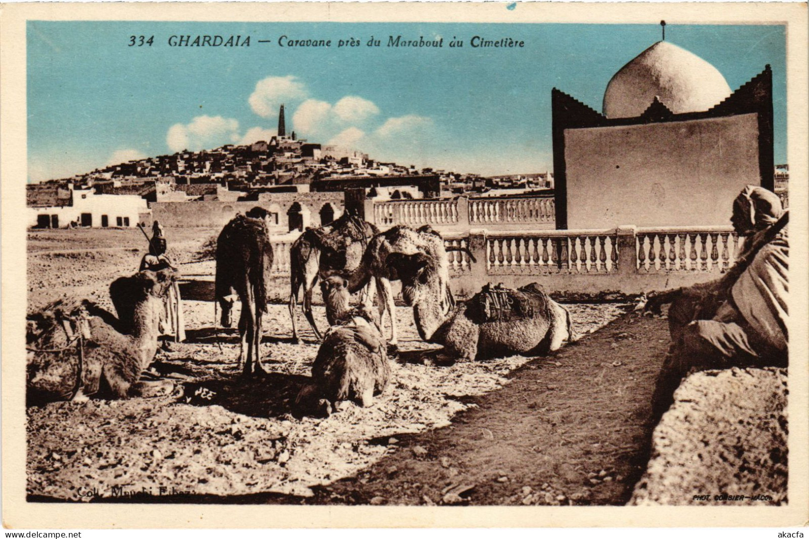 CPA AK GHARDAIA Caravane Pres Du Marabout Du Cimetiere ALGERIA (1380512) - Ghardaïa