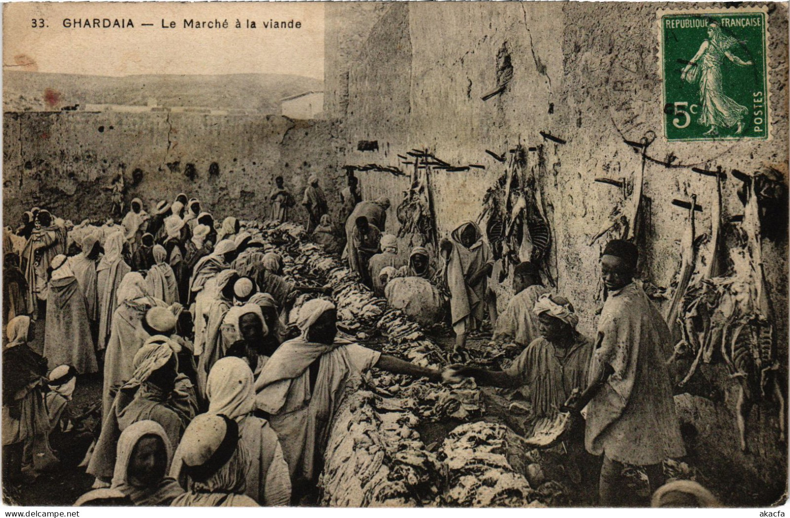 CPA AK GHARDAIA Le Marche A La Viande ALGERIA (1380496) - Ghardaïa