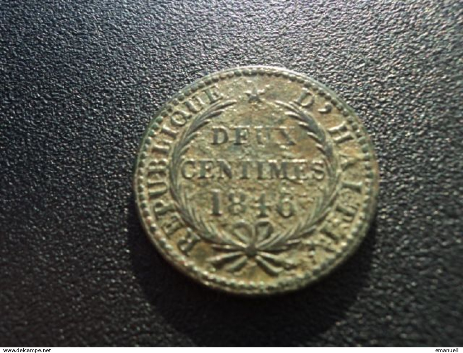 RÉPUBLIQUE D' HAÏTI * : . (point) ** 2 CENTIMES  1846 / AN 45 / 43 ***    KM 27  Magnifique TTB+ - Haití